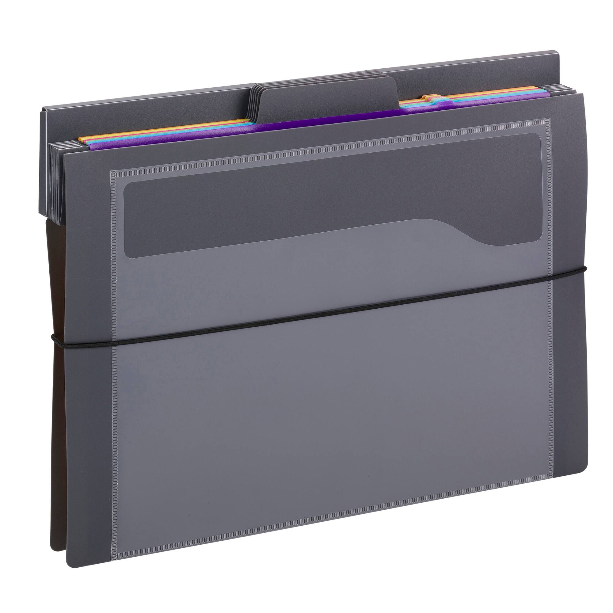 Smead® Cascading Wall Organizer, Gray with 6 Bright Pockets